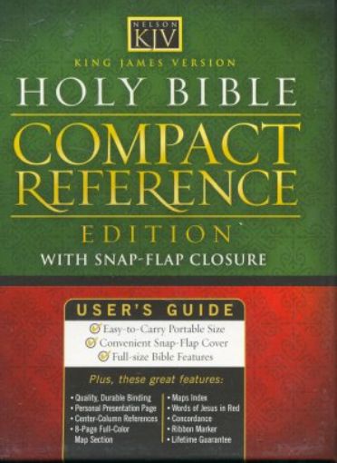 Picture of Kjv-Compact Reference Bible,Snap,Burgundy
