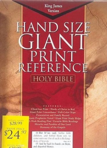Picture of Kjv-Connerstone-Giant Print Reference Bible-Burgundy