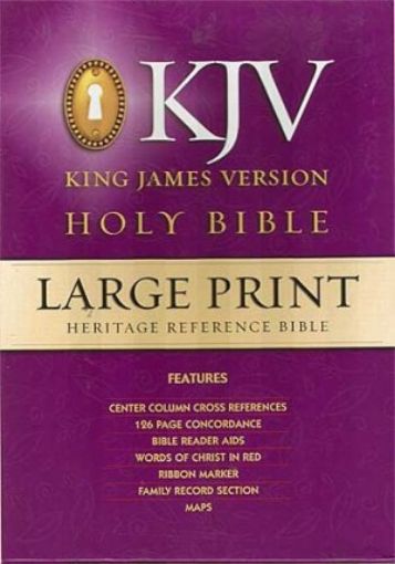 Picture of Kjv-Her. Ref Bible-Large Print -Black