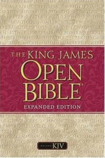 Picture of Kjv-Open Bible-Black, Leather