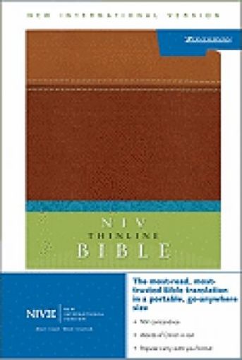 Picture of Niv-Thinline Bible-Tan/Darktan