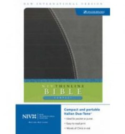 Picture of Niv-Thinline Comp Bible-Blk/Gr