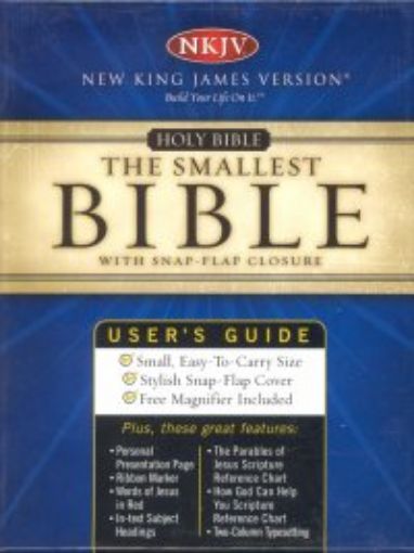 Picture of Nkjv-Smallest Bible-Snap-Black