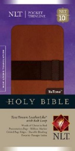 Picture of Nlt-Pocket Thinline Bible, Duo Tone,Tan/Brown