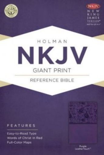 Picture of Nkjv Giant Print Reference Bible, Purple Leathertouch