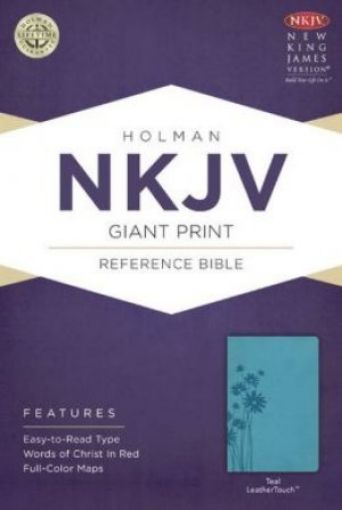 Picture of Nkjv Giant Print Reference Bible, Teal Leathertouch