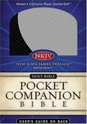 Picture of Nkjv-Pocket Comp Bible-Blk/Gry