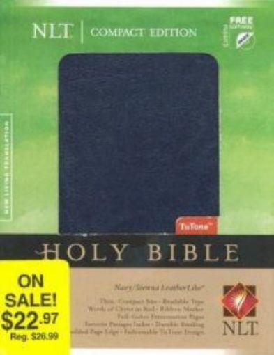 Picture of Nlt-Compact Bible-Navy/Sienna