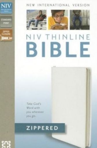 Picture of Niv Thinline Zippered Bible- White
