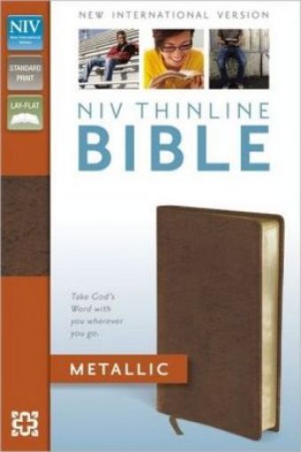 Picture of Niv Thinline Metallic Bible Brown