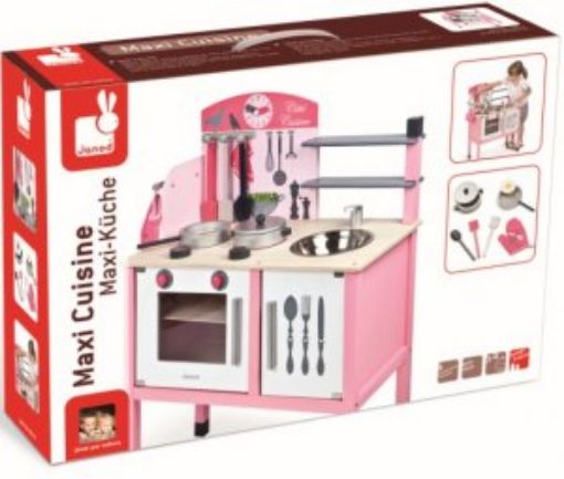 Picture of Chic Maxi Cooker Wooden Kitchen Toy Playset For Kids