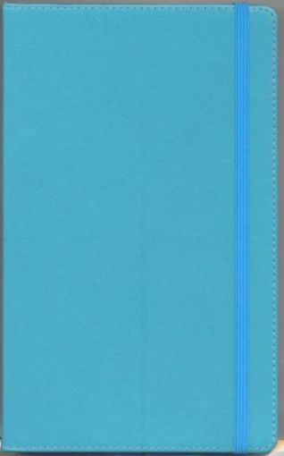 Picture of Leatherette Paper Cover-Elastic Band Blue Medium