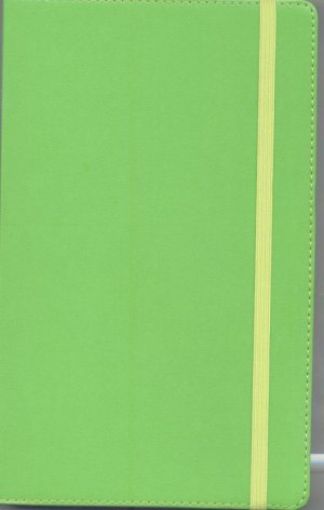 Picture of Leatherette Paper Cover-Elastic Band Lemon Green Medium