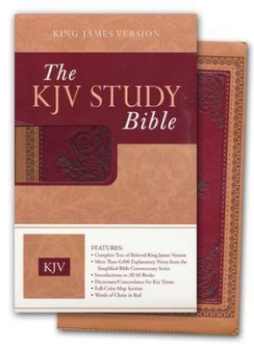 Picture of Kjv Study Bible Brown/Burgundy