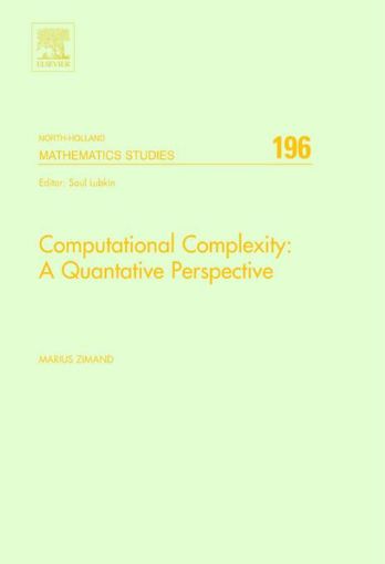 Picture of Computational Complexity: A Quantitative Perspective: A Quantitative Perspective
