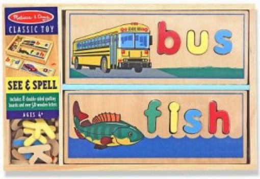 Picture of Melissa & Doug Deluxe Wooden See And Spell