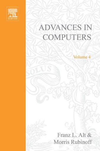 Picture of ADVANCES IN COMPUTERS VOL 4
