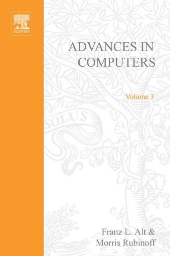 Picture of ADVANCES IN COMPUTERS VOL 3