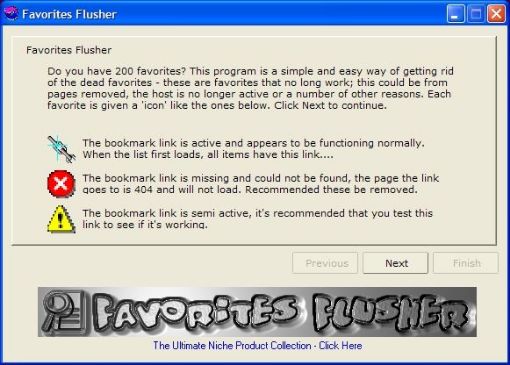 Picture of Favorites Flusher Software
