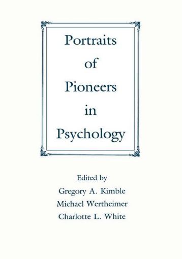 Picture of Portraits of Pioneers in Psychology