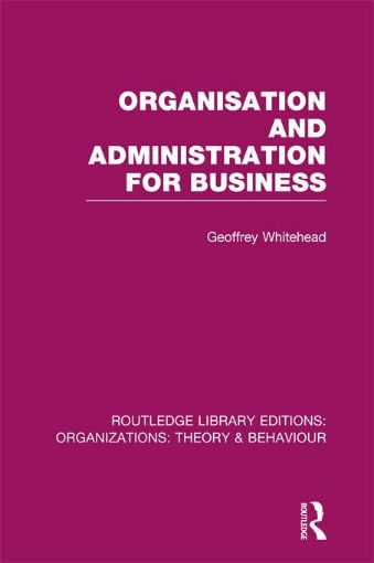 Picture of Organisation and Administration for Business.