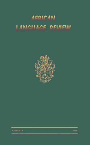 Picture of African Language Review