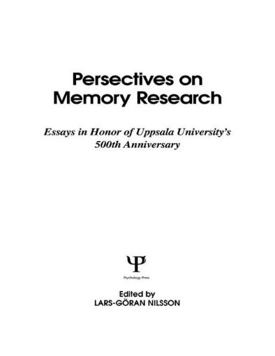 Picture of Perspectives on Learning and Memory