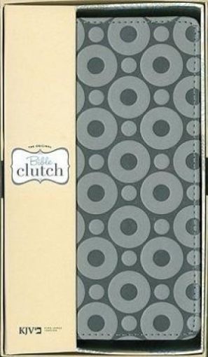 Picture of Kjv Bible Clutch- Silver Ice