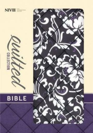 Picture of Niv Quilted Bible Black Floral