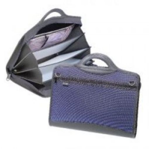 Picture of Snopake Zip Grip Document Case Internal Zip Section And Integral Handle 4 Part Stellite Blue Ref 14947