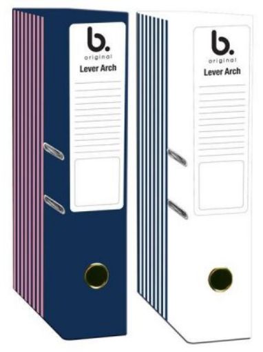 Picture of Lever Arch File Navy Blue/Pink
