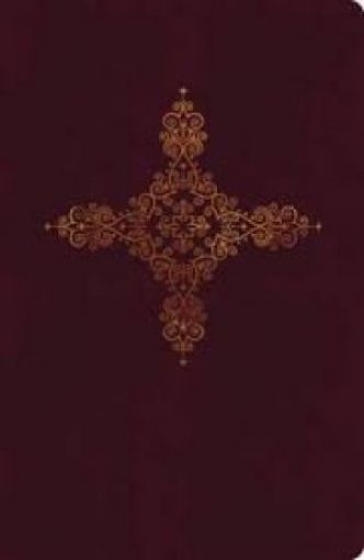 Picture of Reference Bible, Compact, Large Print, Imitation Leather, Burgundy, Red