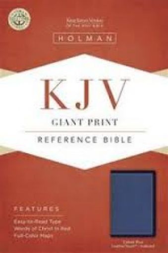 Picture of Kjv Giant Print Reference Bible, Cobalt Blue Leathertouch, Indexed