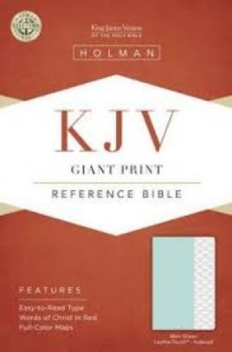 Picture of Kjv Giant Print Reference Bible, Mint Green Leathertouch, Indexed