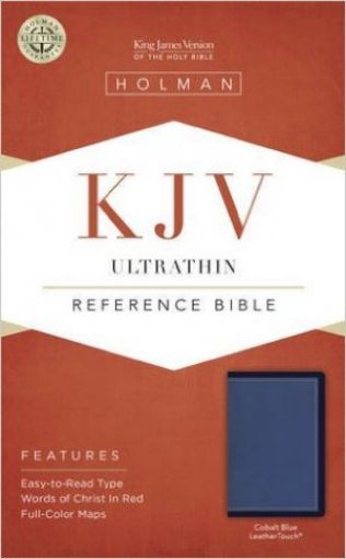 Picture of Kjv Ultrathin Reference Bible, Cobalt Blue Leathertouch
