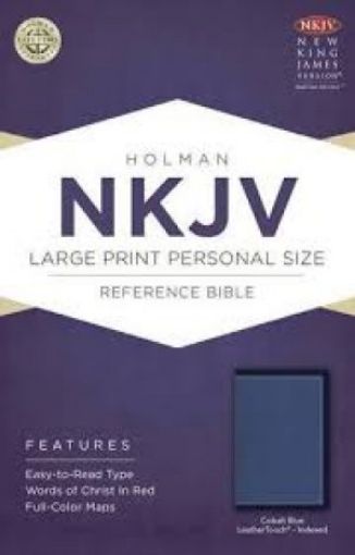 Picture of Nkjv Large Print Personal Size Reference Bible, Cobalt Blue