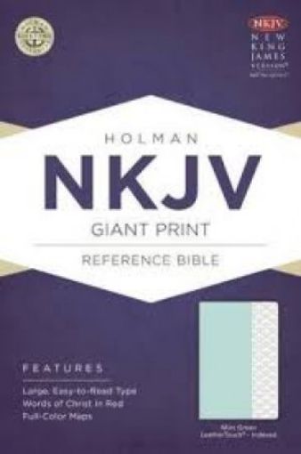 Picture of Nkjv Giant Print Reference Bible, Mint Green Leathertouch, Indexed