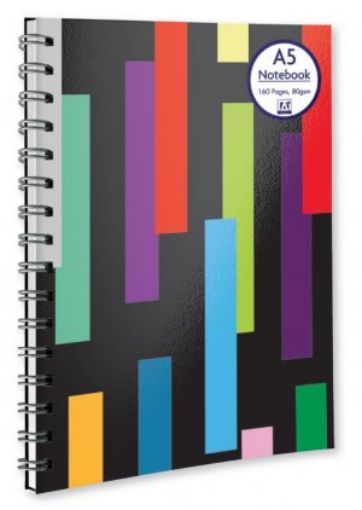 Picture of A5 Twin Wiro Colorful Stripe Note Book (Stbd)