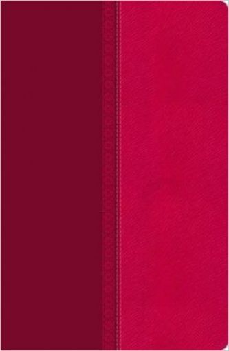 Picture of Nkjv Giant Print Center-Column Reference Bible, Imitation Leather, Raspberry