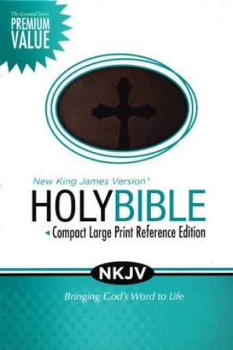 Picture of Nkjv Essential Compact Large Print Reference Bible, Leathersoft Rich Chestnut