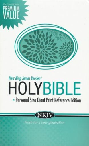 Picture of Nkjv Personal Size Giant Print Reference Bible, Leathersoft, Turquoise
