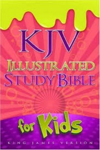 Picture of Illustrated Study Bible For Kids, Pink Leathertouch