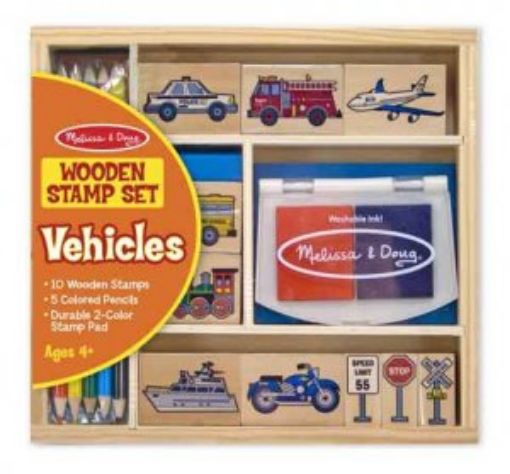 Picture of Wooden Stamp Set: Vehicles