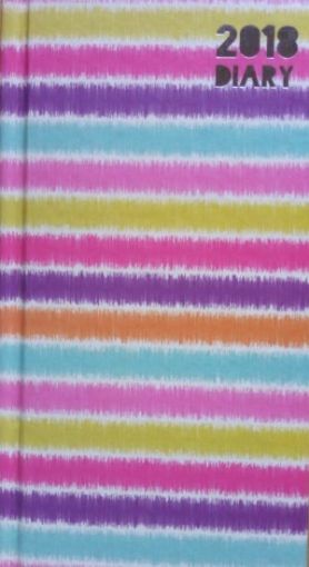 Picture of 2018 Slim Diary-Week To View (Rainbow Stripes)