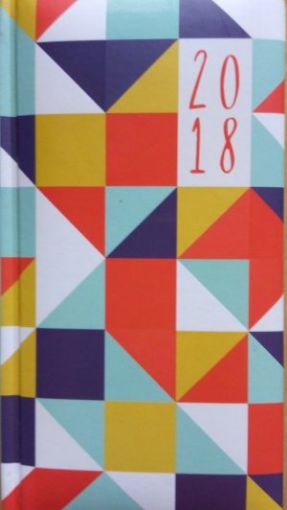 Picture of Slim 2018 Journal-Week To View (Colourful Draft Design)
