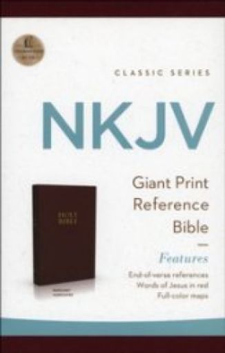Picture of Nkjv Giant Print Reference Bible - Burgundy