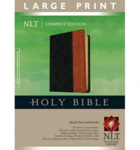 Picture of Nlt Holy Bible - Large Print - Compact Edition - Tutone/Black