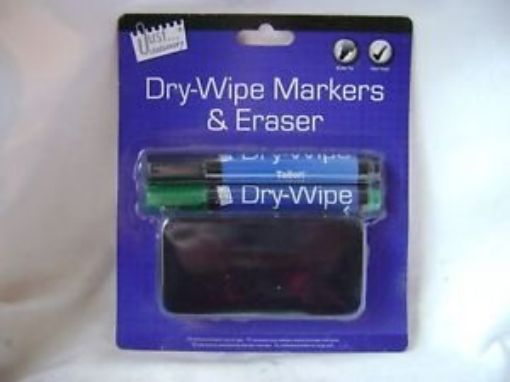 Picture of 2 White Board Markers With Eraser