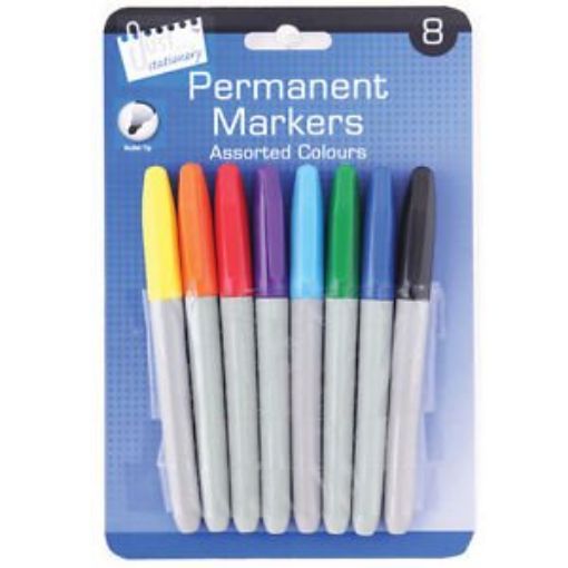 Picture of 8 Multi-Coloured Permanent Markers