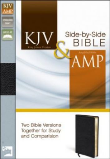 Picture of Kjv - Amplified Side-By-Side Bible - Bonded Leather - Black